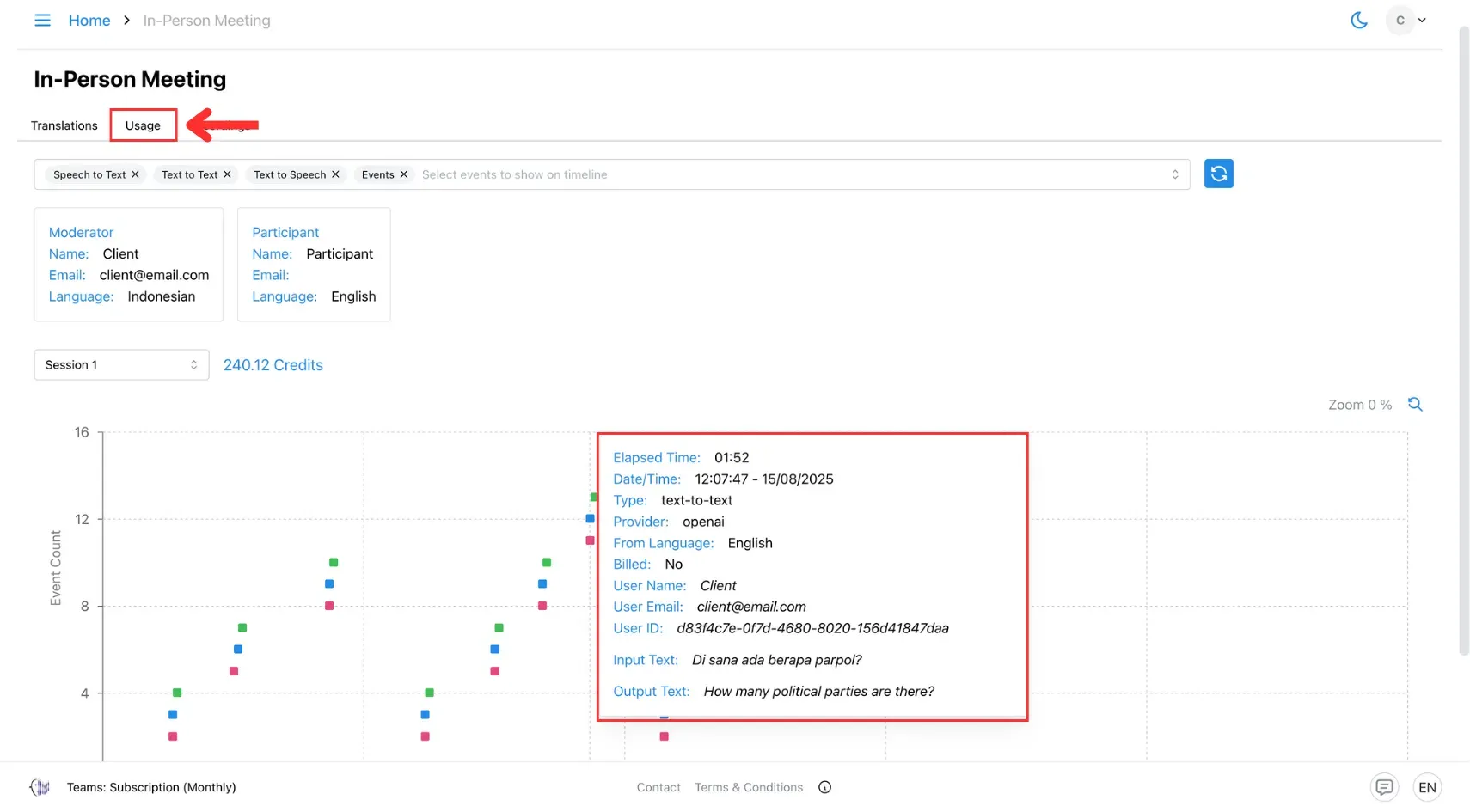 VideoTranslatorAI’s Usage Analytics