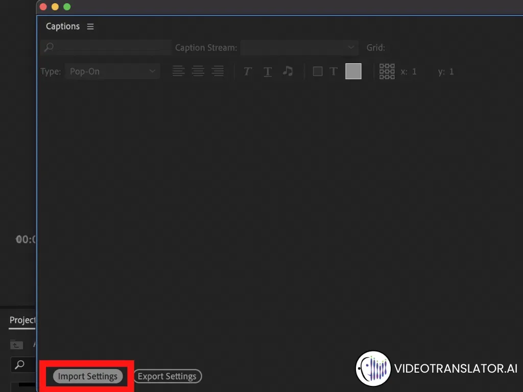 Click import to edit your subtitle in Adobe Premiere Pro
