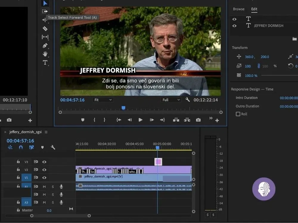 Fixing a typo using premiere pro