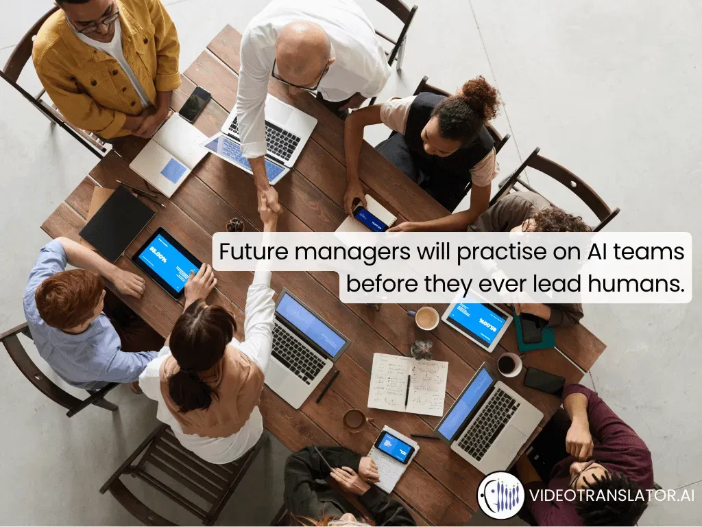 Future leaders train with AI before managing real teams.