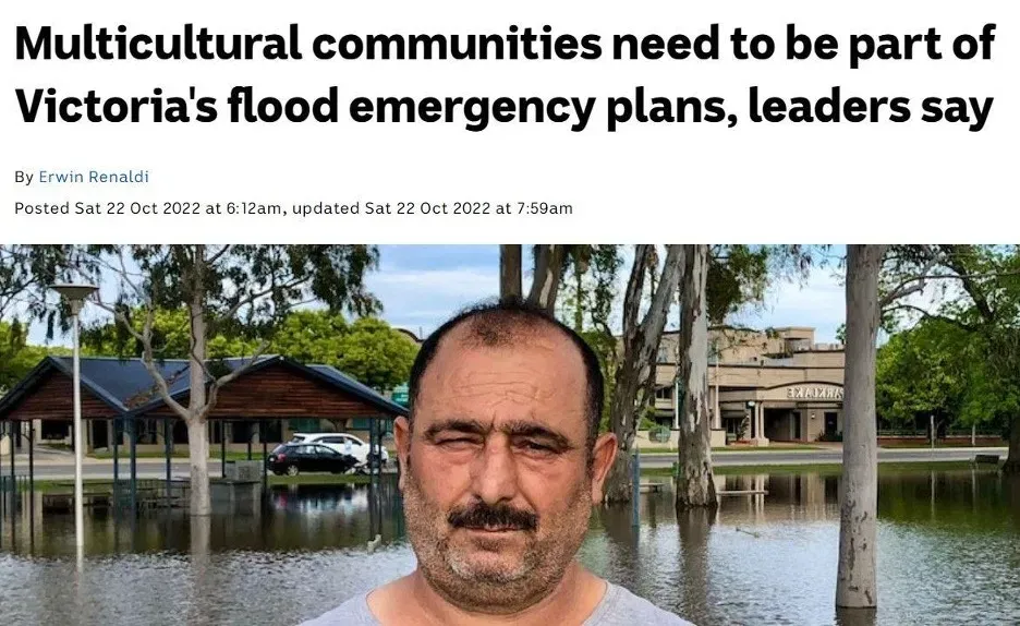 Multicultural communities need to be part of victoria’s flood emergency plans