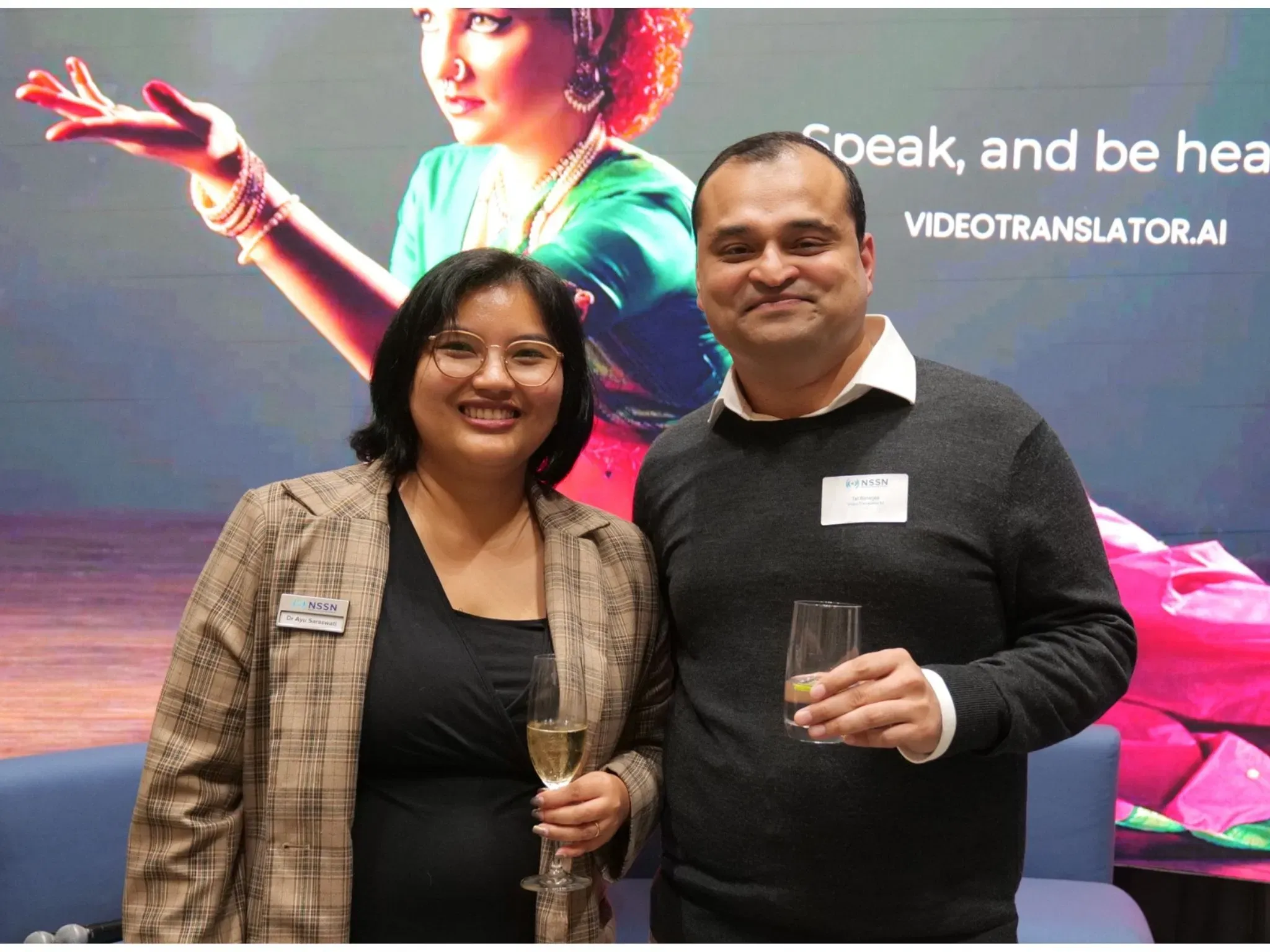 VideoTraslatorAI Direcyor, Tat Banerjee and Ayu Saraswati.webp