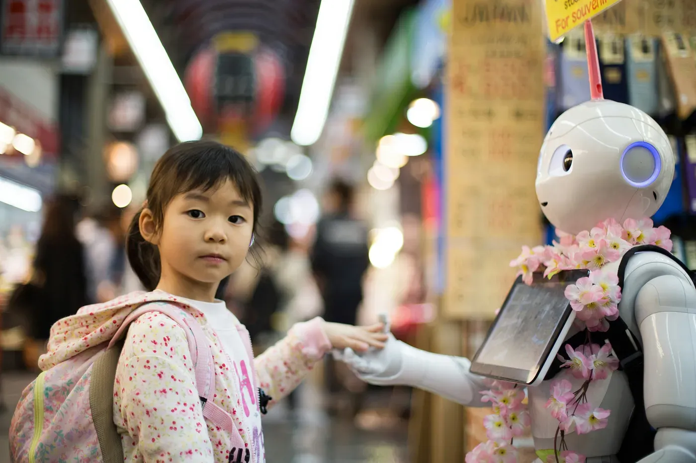 a kid and a robot.webp