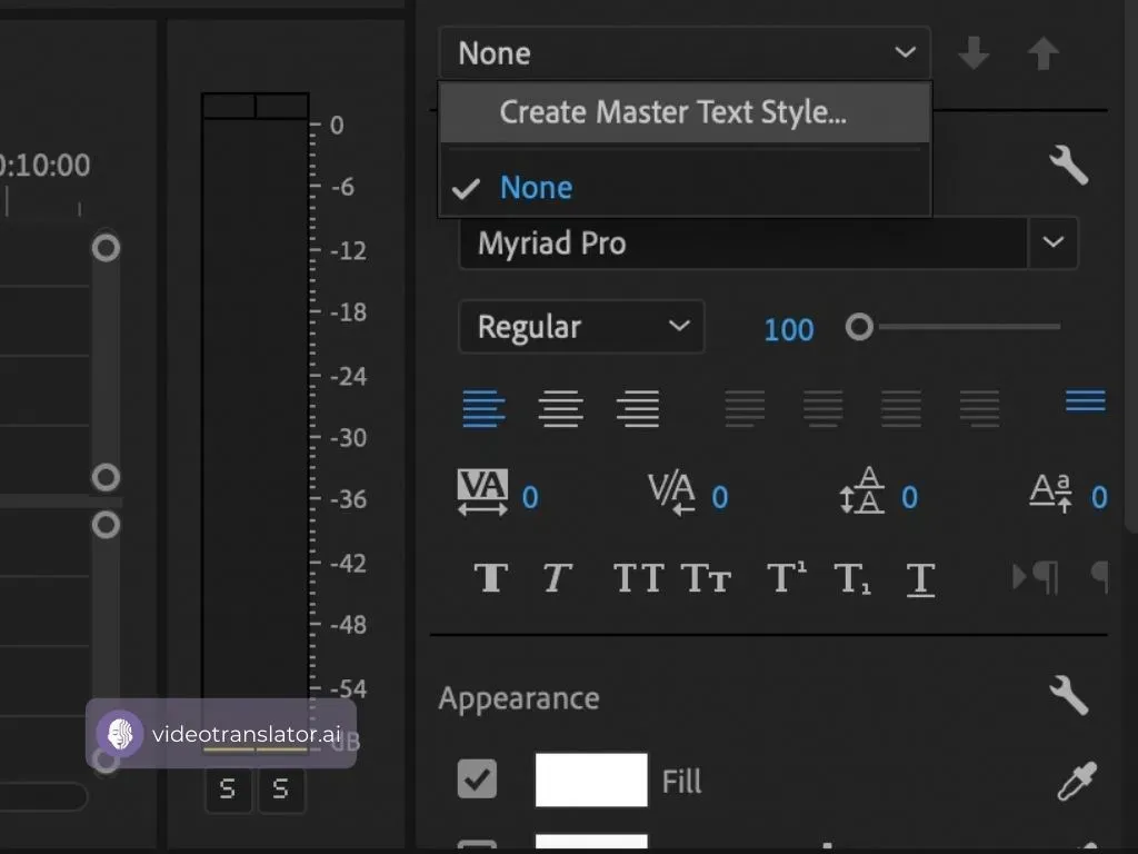 you can create a master style to unify all of your text designs throughout the video