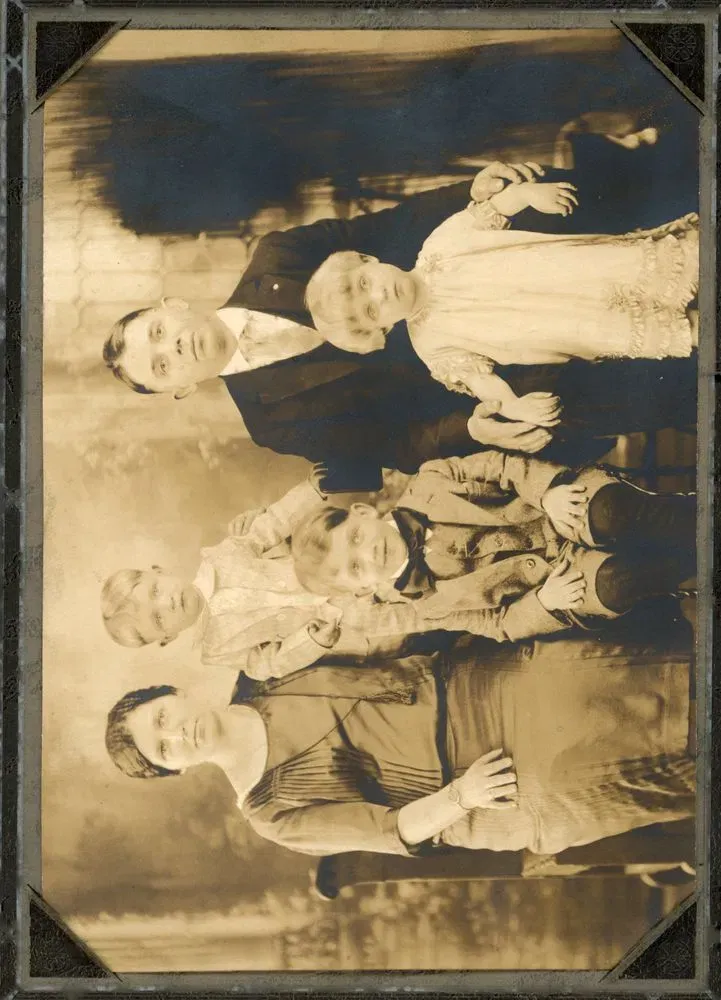 Damaged picture of the Dormish Family