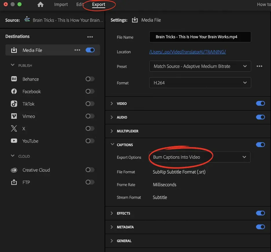 export video - adobe premiere pro 2024
