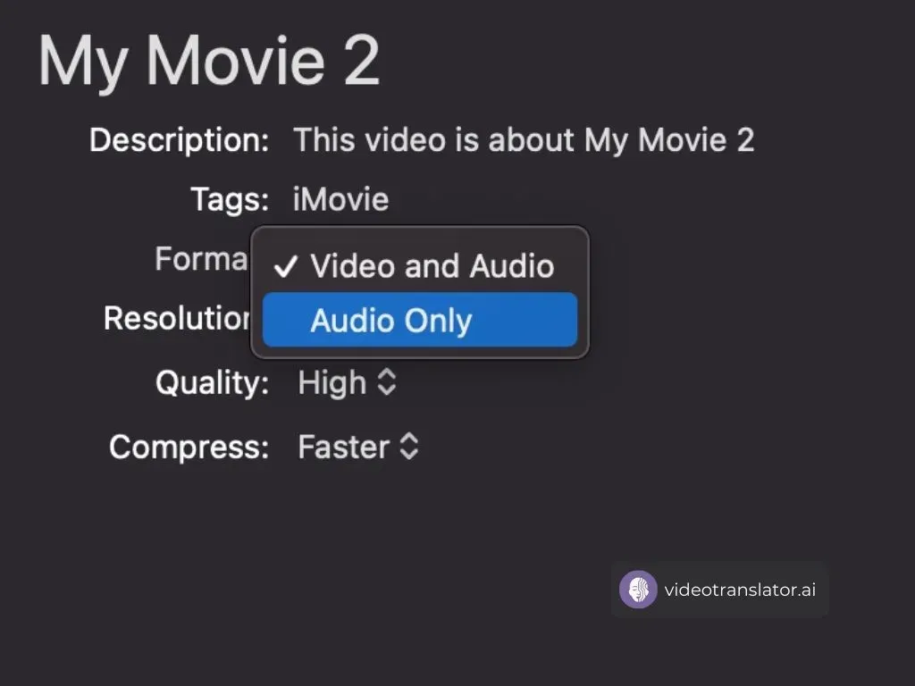 Use iMovie To Convert Your Video To MP3