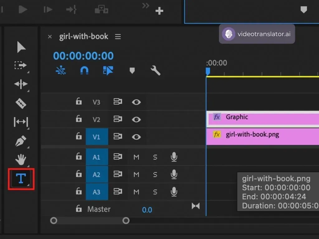 Use type tool to add text in Adobe Premiere Pro